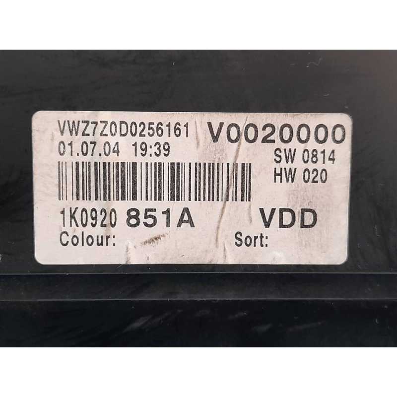 Recambio de cuadro instrumentos para volkswagen golf v berlina (1k1) sportline referencia OEM IAM 1K0920815A  VDO 2