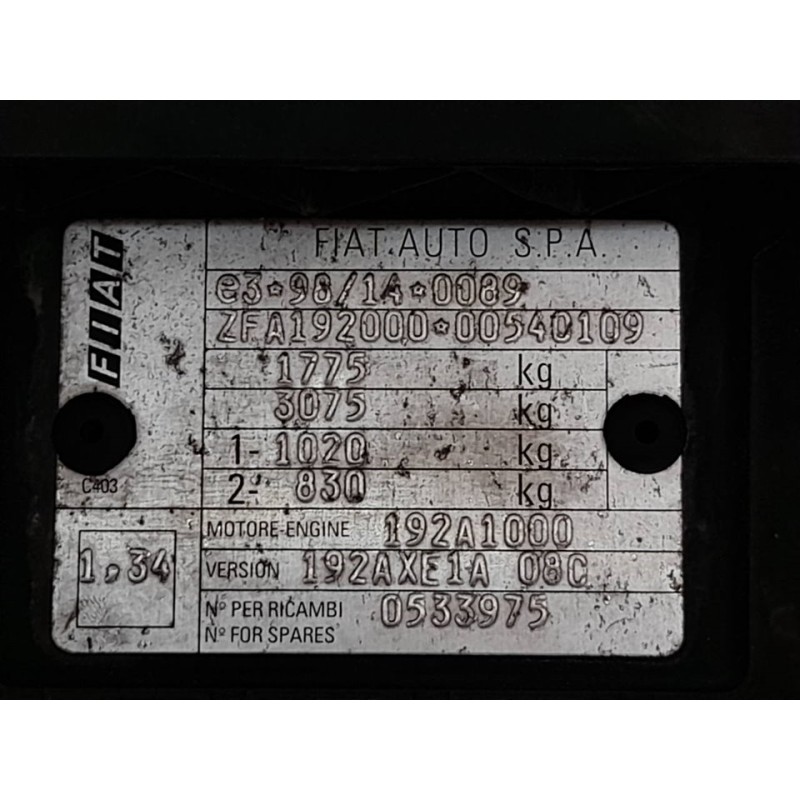Recambio de panel frontal para fiat stilo (192) 1.9 jtd / 1.9 jtd 115 dynamic referencia OEM IAM 192AXE1A08C E398140089 - Rojo 2
