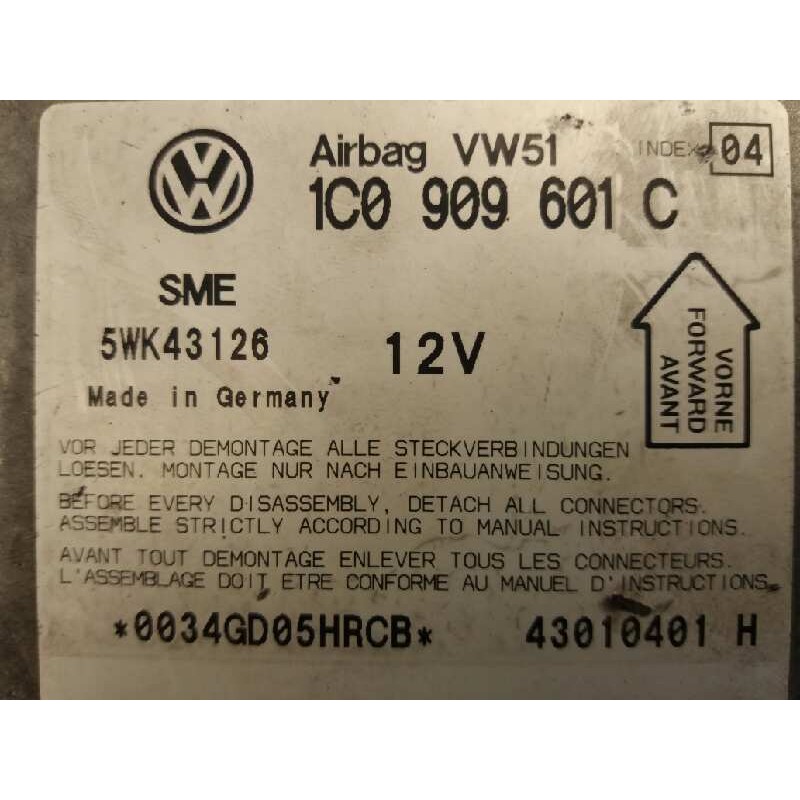 Recambio de kit airbag para skoda fabia (6y2/6y3) 1.4 referencia OEM IAM 5WK43126 61305245D 6Q0880204B - Gris 3