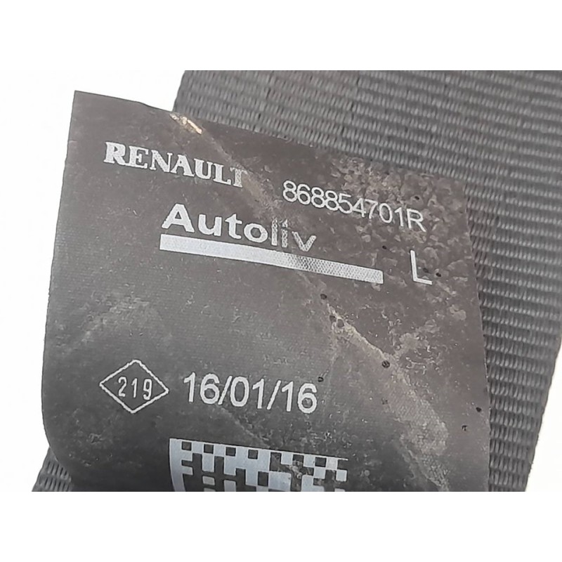Recambio de cinturon seguridad delantero izquierdo para dacia sandero stepway referencia OEM IAM 868854701R 4276BJ - Negro 2