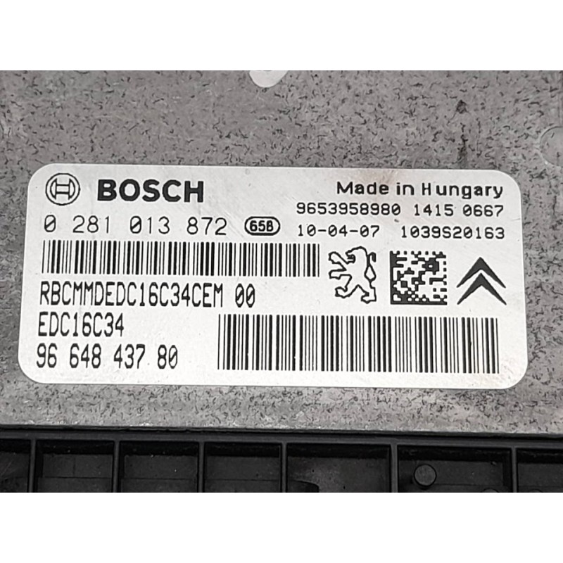 Recambio de centralita motor uce para peugeot partner kombi confort referencia OEM IAM 0281013872 9664843780 BOSCH - Blanco 3