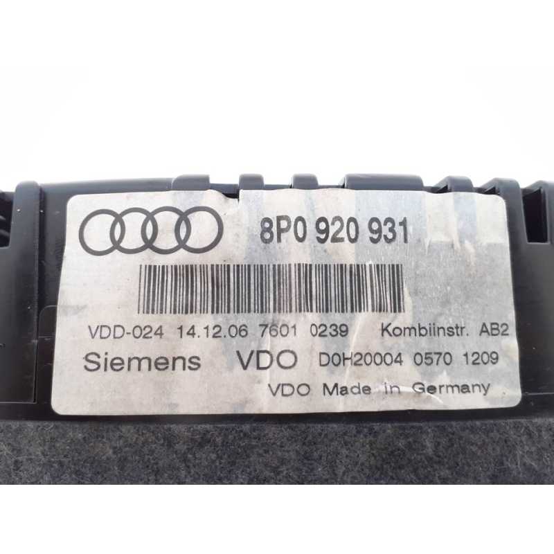 Recambio de cuadro instrumentos para audi a3 (8p) 2.0 tdi ambition (dpf) (125kw) referencia OEM IAM 8P0920931 110080297024 - Negro 2