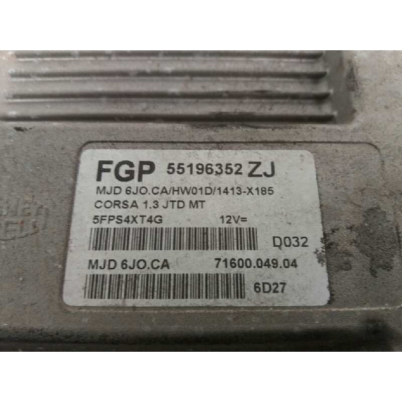 Recambio de centralita motor uce para opel corsa c 1.3 16v cdti cat (z 13 dt / ln9) referencia OEM IAM 55196352ZJ 5FPS4XT4G - Blanco 3