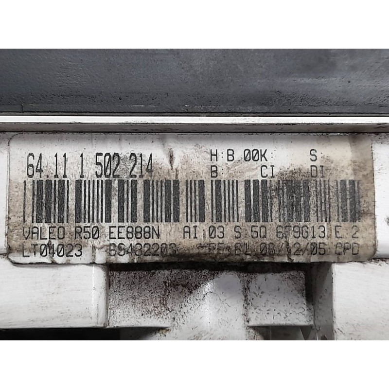 Recambio de mando calefaccion / aire acondicionado para bmw mini cabrio (r52) one referencia OEM IAM 64111502214 - Azul 2