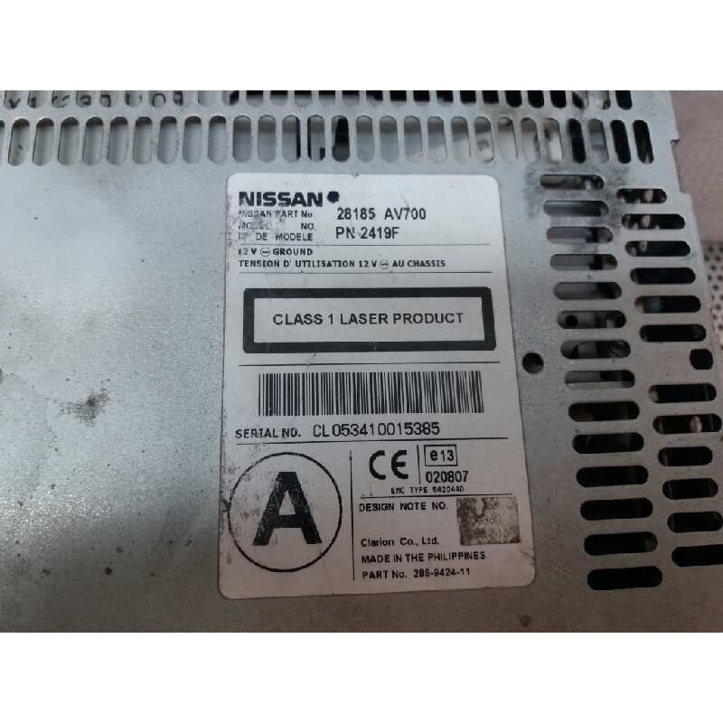 Recambio de cargador cd para nissan primera berlina (p12) tekna referencia OEM IAM 10
