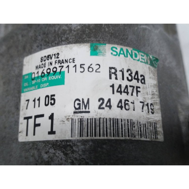 Recambio de compresor aire acondicionado para opel corsa c silverline referencia OEM IAM 24461719 1447F SANDEM - Gris 2
