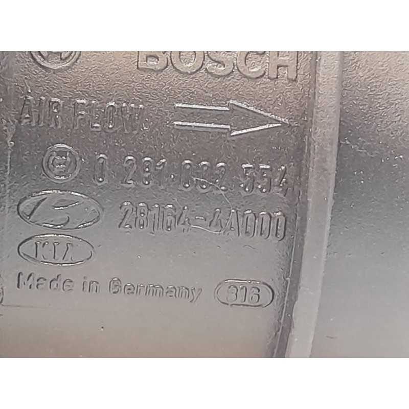 Recambio de caudalimetro para kia sorento 2.5 crdi ex referencia OEM IAM 0231002554 281644A000 BOSCH 3