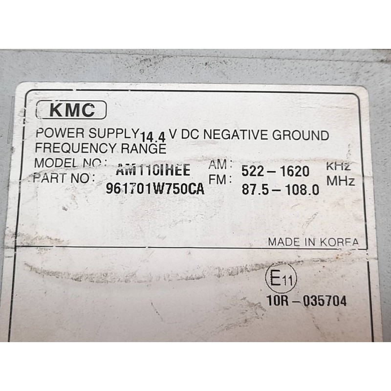 Recambio de sistema audio / radio cd para kia rio 1.2 cat referencia OEM IAM AM110IHEE - Negro 2