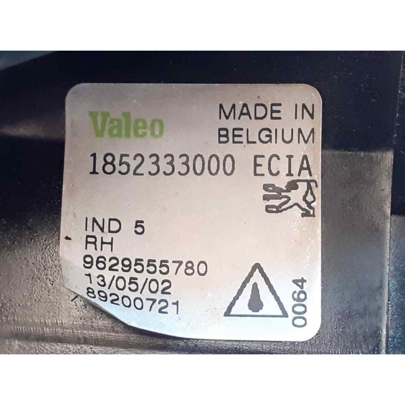 Recambio de faro antiniebla derecho para peugeot 607 (s1) pack referencia OEM IAM 1852333000  VALEO - Azul 3