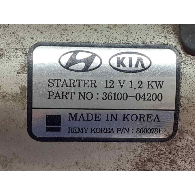Recambio de motor arranque para kia rio (yb) spirit referencia OEM IAM 3610004200 - Blanco 4