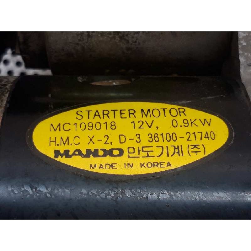 Recambio de motor arranque para hyundai accent (x3) 1,5 gls referencia OEM IAM 3610021740  MANDO - Azul 2