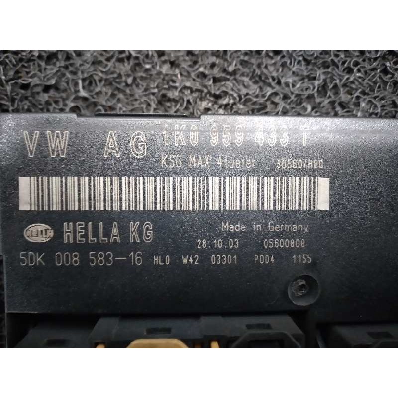 Recambio de centralita check control para volkswagen golf v berlina (1k1) trendline referencia OEM IAM 1K0959433T 5DK00858316 - Negro 3