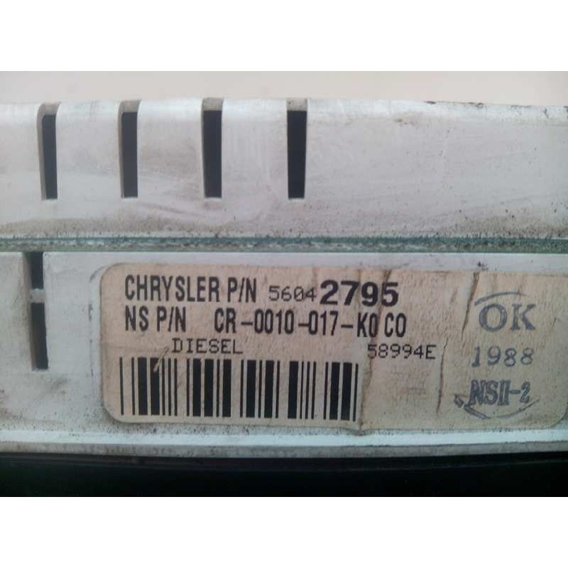 Recambio de cuadro instrumentos para chrysler jeep gr.cherokee (zj)/(z) 2.5 turbodiesel referencia OEM IAM 56042795 CR0010017KOC - Gris 3