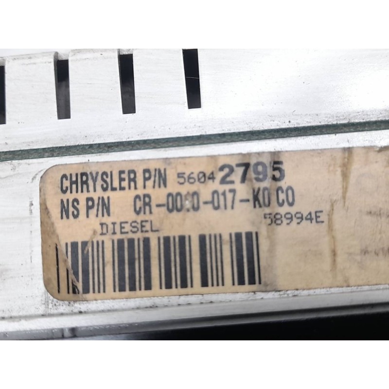 Recambio de cuadro instrumentos para chrysler jeep gr.cherokee (zj)/(z) 2.5 turbodiesel referencia OEM IAM 56042795 CR0010017KOC - Gris 5