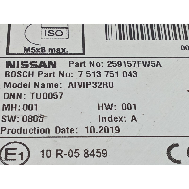 Recambio de sistema audio / radio cd para nissan qashqai ii (j11, j11_) 1.3 dig-t referencia OEM IAM 7513751043 - Blanco 2