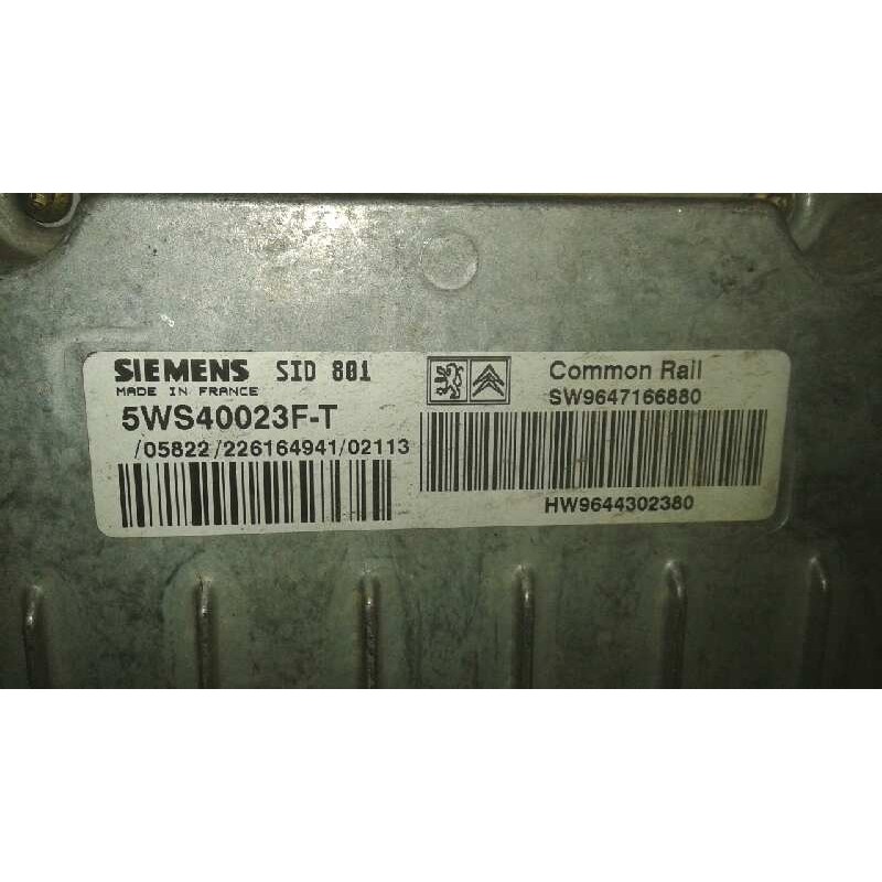 Recambio de centralita motor uce para citroën xsara berlina 2.0 hdi cat (rhy / dw10td) referencia OEM IAM 9647166880 SIEMENS 5WS - Gris 2
