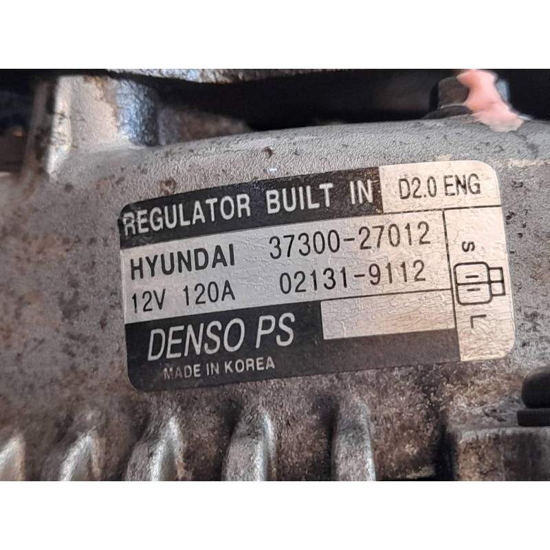 Recambio de alternador para kia carens 2.0 crdi lx monovolumen referencia OEM IAM 3730027012 021319112 DENSO 2