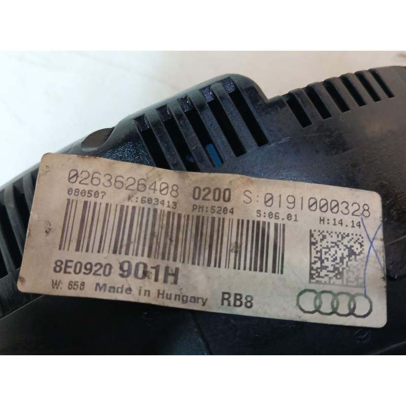 Recambio de cuadro instrumentos para audi a4 avant (8e) 2.0 tdi referencia OEM IAM 0263626408 8E0920901H 2