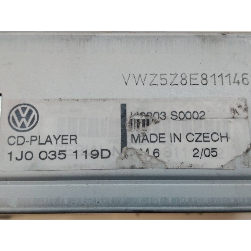 Recambio de cargador cd para volkswagen sharan (7m6/7m9) comfortline referencia OEM IAM 1J0035119D - Gris 2