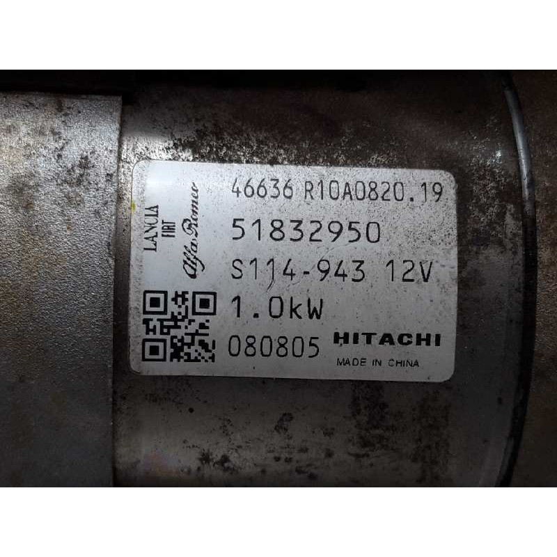 Recambio de motor arranque para fiat nuova 500 (150) lounge referencia OEM IAM 51832950 S114943 HITACHI - Rojo 6