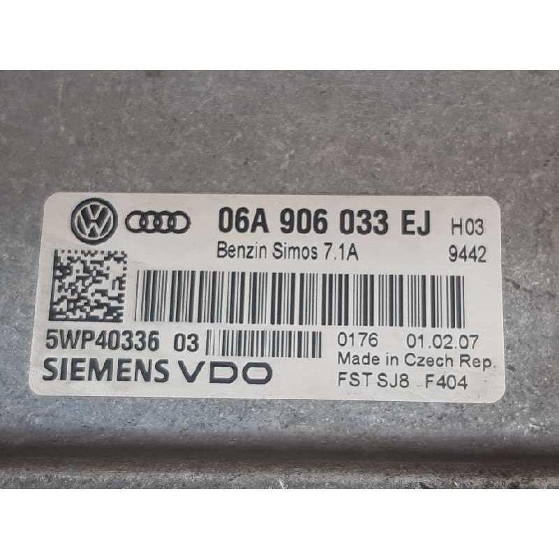 Recambio de centralita motor uce para audi a3 sportback (8p) 1.6 attraction referencia OEM IAM 06A906033EJ 5WP4033603 SIEMENS/VD 3
