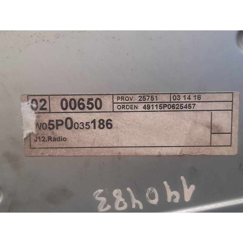 Recambio de sistema audio / radio cd para seat altea xl (5p5) emoción referencia OEM IAM 5P0035186 - Blanco 2