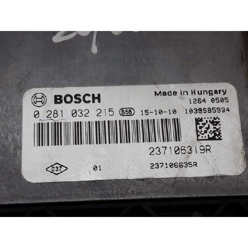 Recambio de centralita motor uce para dacia sandero stepway referencia OEM IAM 0281032215 237106319R BOSCH 2