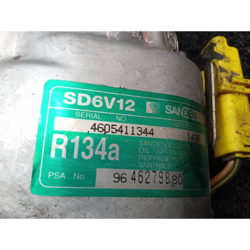 Recambio de compresor aire acondicionado para peugeot 206 berlina xs clim referencia OEM IAM 1438 9646279880 SANDEN - Rojo 7