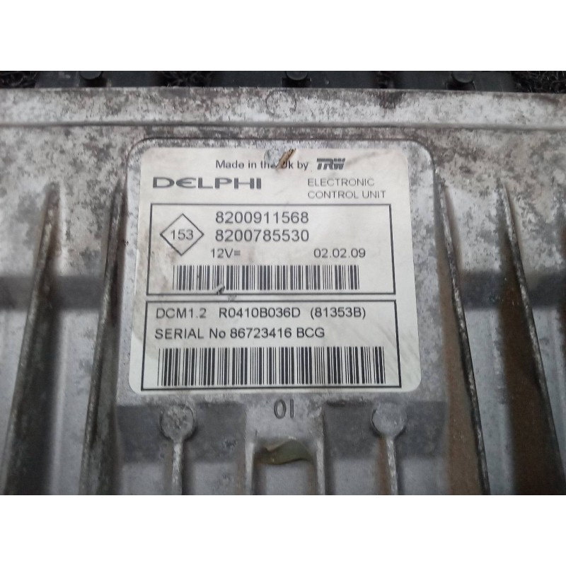 Recambio de centralita motor uce para dacia sandero básico referencia OEM IAM 8200911568 8200785530 DELPHI - Gris 2