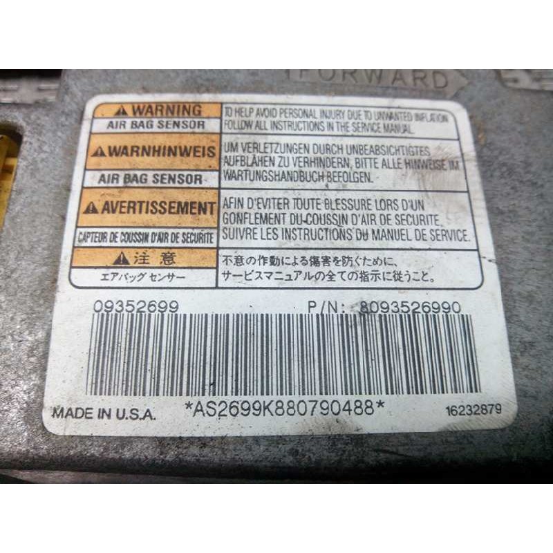 Recambio de kit airbag para opel monterey 3.0 dti cat referencia OEM IAM 09325699 - Azul 2