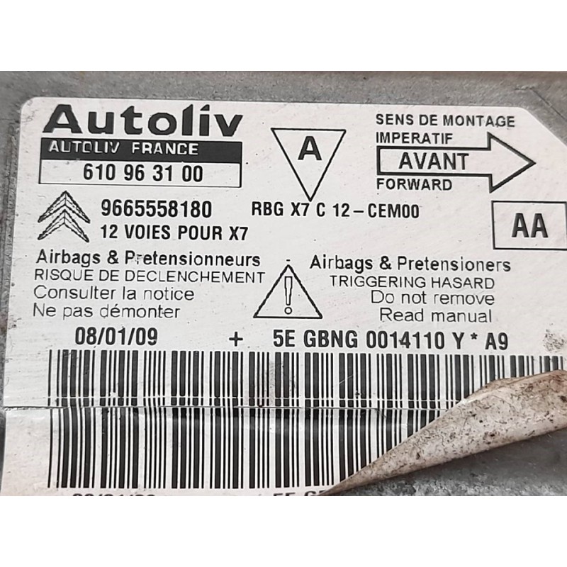 Recambio de centralita airbag para citroën c5 station wagon exclusive referencia OEM IAM 9665558180 610963100 AUTOLIV - Gris 3