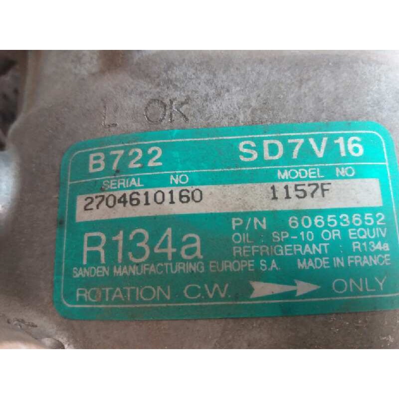 Recambio de compresor aire acondicionado para fiat stilo (192) 1.8 16v cat referencia OEM IAM 1157F 2