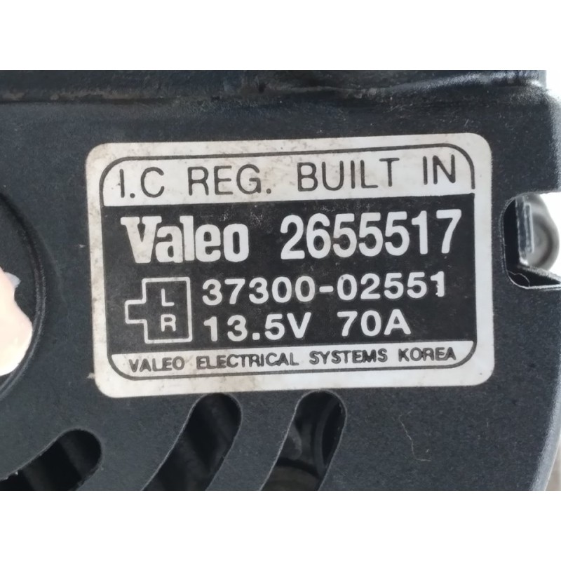 Recambio de alternador para hyundai getz (tb) 1.1 gl referencia OEM IAM 2655517 VALEO VALEO - Negro 2