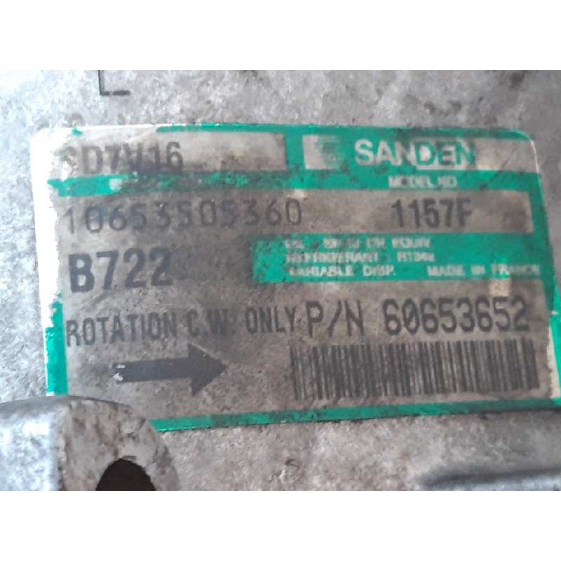 Recambio de compresor aire acondicionado para alfa romeo 146 2.0 turbodiesel referencia OEM IAM 1157F 3