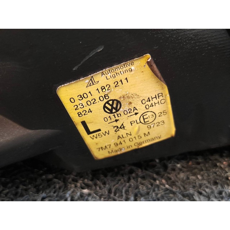 Recambio de faro izquierdo para seat alhambra (7v9) signo referencia OEM IAM 0301182211 7M7941015M 2