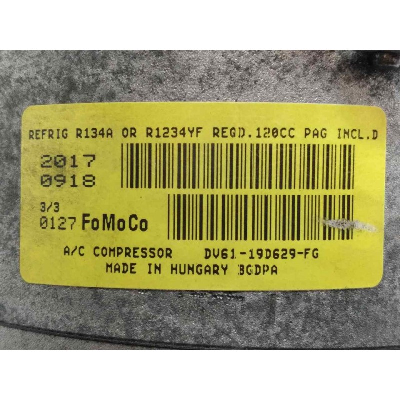Recambio de compresor aire acondicionado para ford focus lim. business referencia OEM IAM DV6119D629FG 6