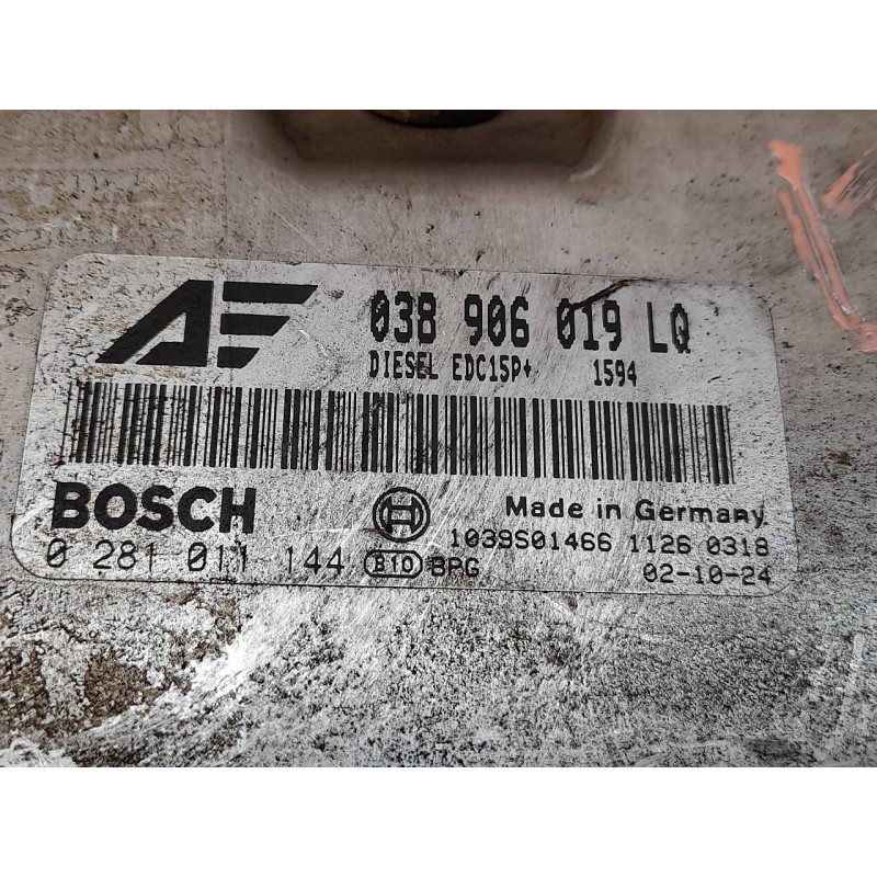 Recambio de centralita motor uce para seat alhambra (7v9) signo referencia OEM IAM 0281011144 038906019LQ BOSCH 2