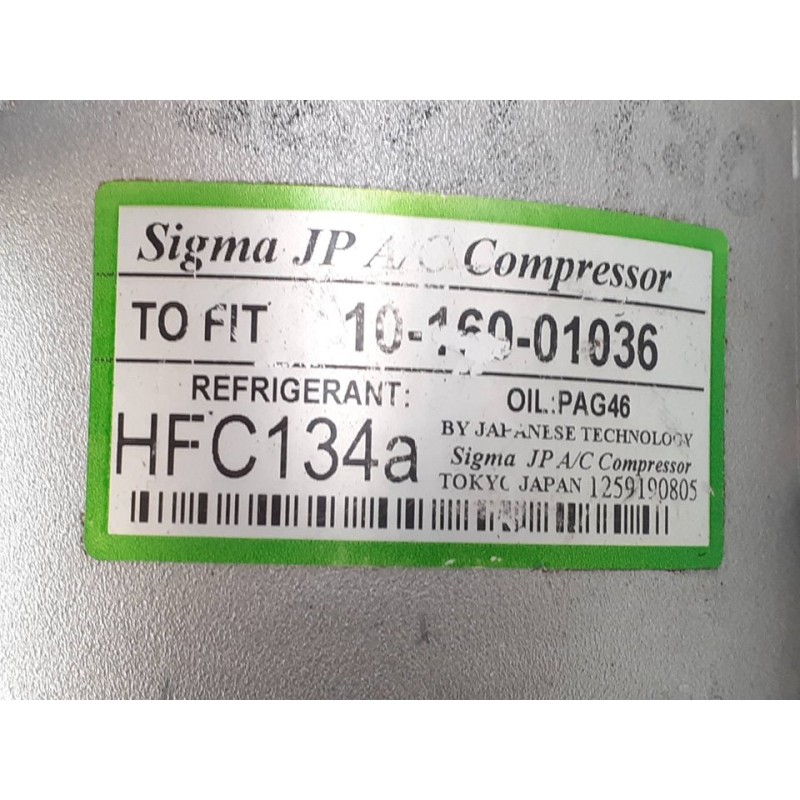 Recambio de compresor aire acondicionado para ford focus lim. (cb4) titanium referencia OEM IAM 1016001036  SIGMA JP 4