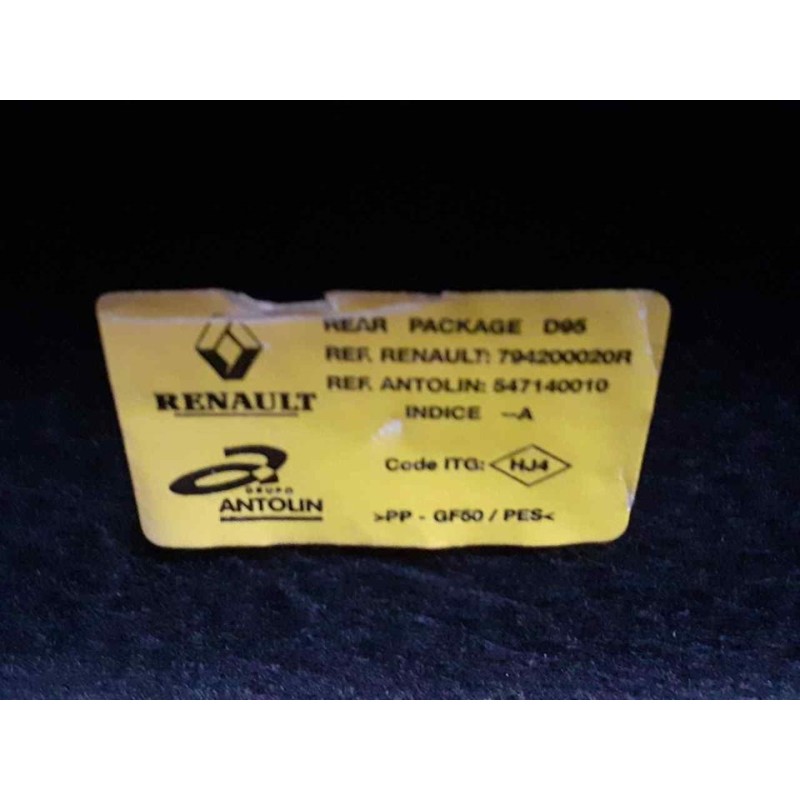 Recambio de bandeja trasera para renault megane iii coupe dynamique referencia OEM IAM 794200020R - Blanco 2