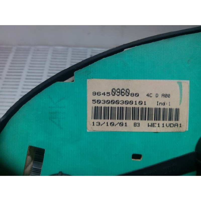 Recambio de cuadro instrumentos para peugeot 206 berlina 1.9 diesel referencia OEM IAM 9645096080 - Blanco 3