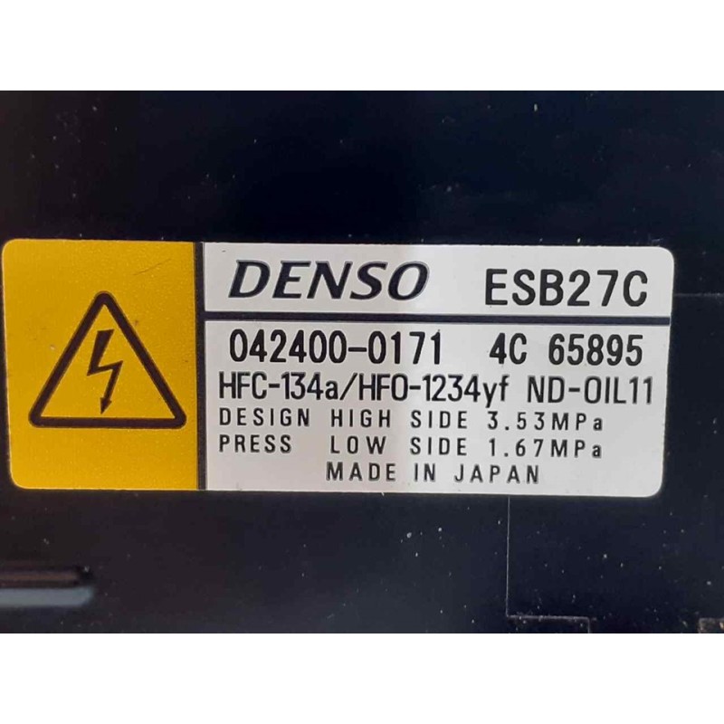 Recambio de compresor aire acondicionado para toyota camry (xv70) hybrid advance referencia OEM IAM 0424000171  DENSO - Marrón 3