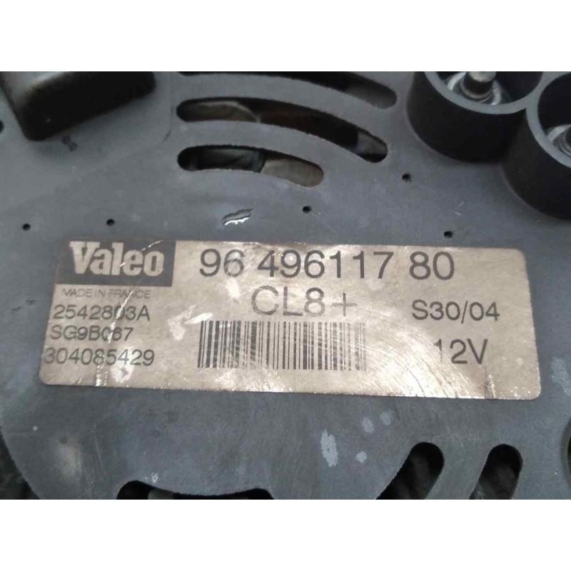 Recambio de alternador para citroën c3 1.4 sx plus referencia OEM IAM 9649611780  VALEO 2