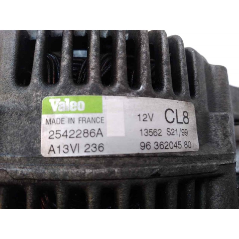 Recambio de alternador para peugeot 206 berlina xr referencia OEM IAM 9636204580 2542286A VALEO 5
