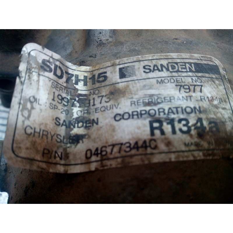 Recambio de compresor aire acondicionado para chrysler voyager (gs) 2.5 turbodiesel referencia OEM IAM 7977 04677344C SANDEN - Azul 2
