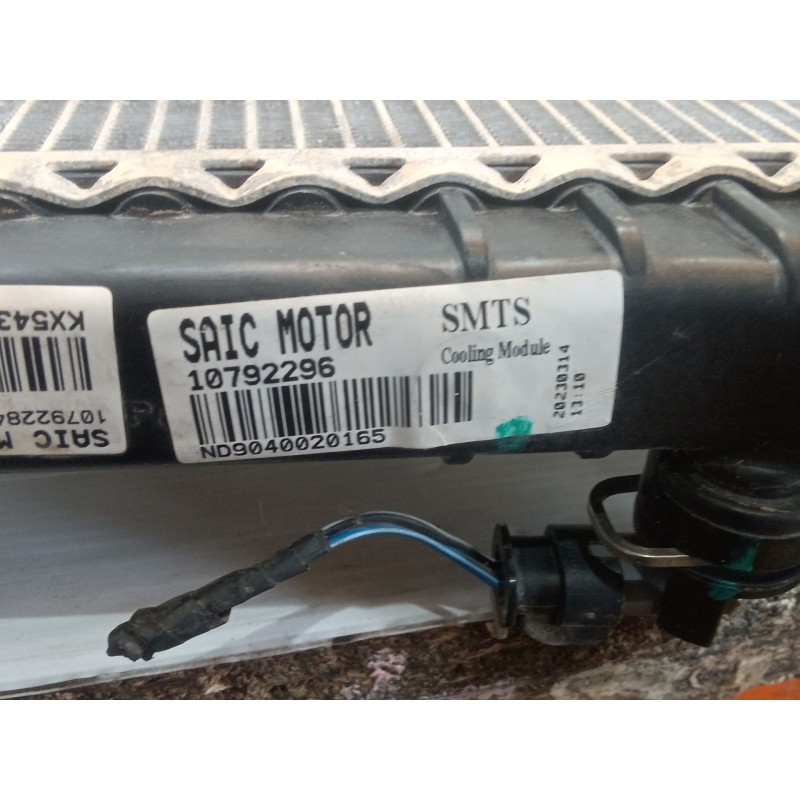 Recambio de radiador agua para mg mg hs (as23) 1.5 t (sas23) referencia OEM IAM 10792296  