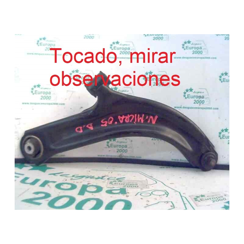 Recambio de brazo suspension inferior delantero derecho para nissan micra (k12e) referencia OEM IAM   