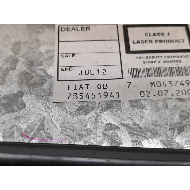 Recambio de sistema audio / radio cd para fiat bravo (198) 1.9 emotion multijet referencia OEM IAM 735451941 3