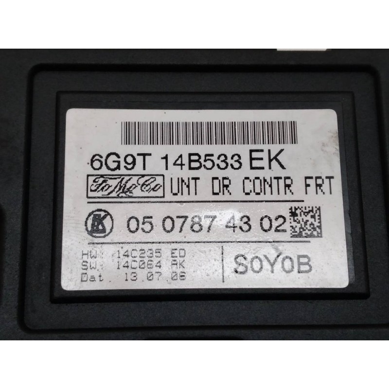 Recambio de centralita check control para ford s-max (ca1) titanium referencia OEM IAM 6G9T14B533EK 0507874302 2