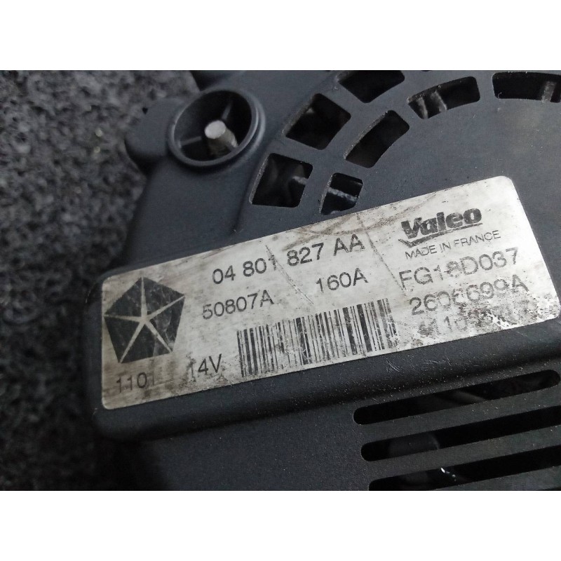 Recambio de alternador para chrysler jeep compass limited plus 4x2 referencia OEM IAM 04801827AA 2606699A VALEO - Rojo 7