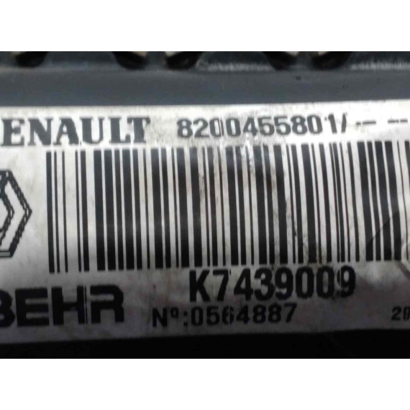 Recambio de radiador agua para renault kangoo emotion referencia OEM IAM 8200455801D  BEHR 2